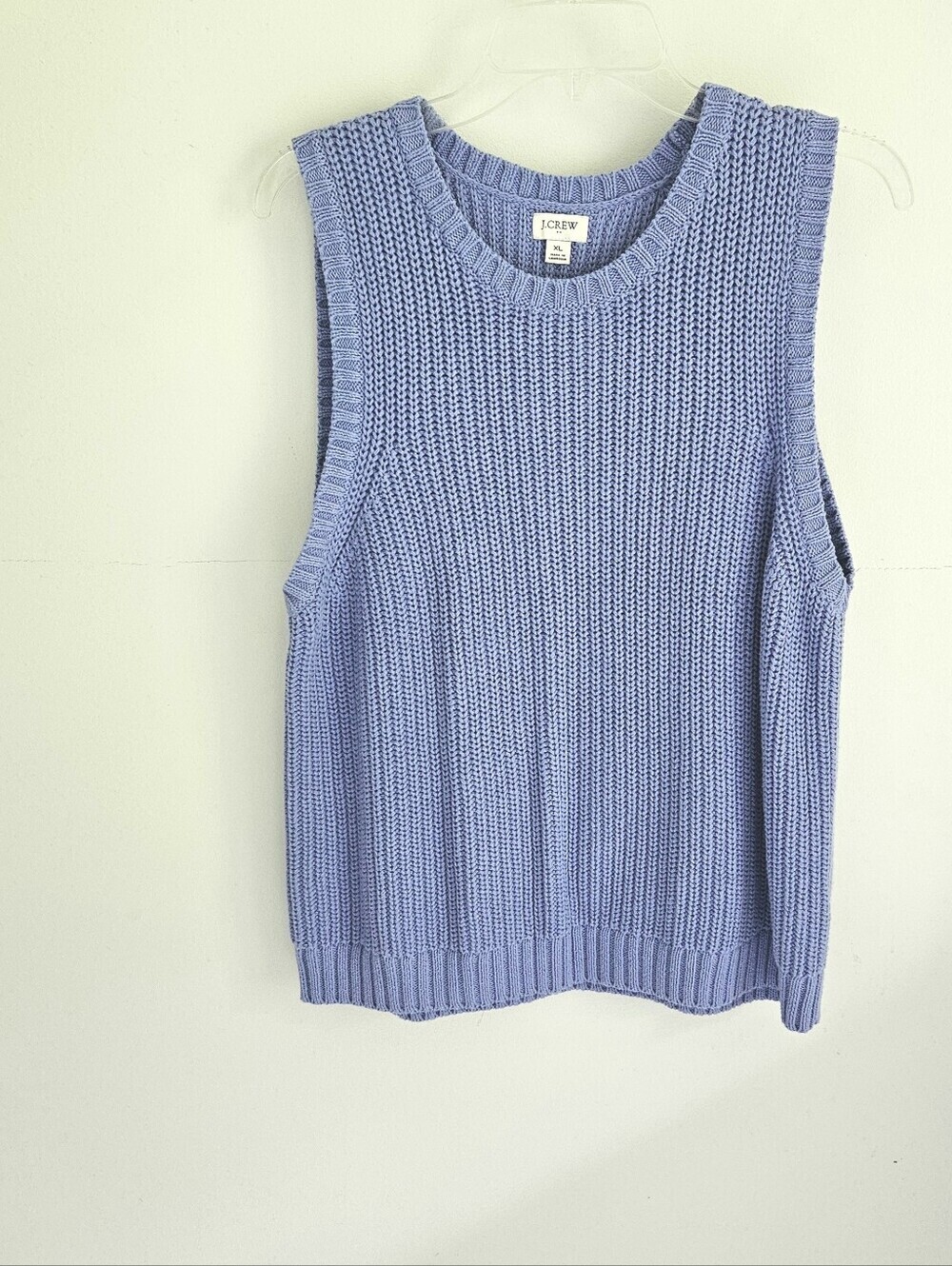 J Crew Sweater Vest Periwinkle Knit